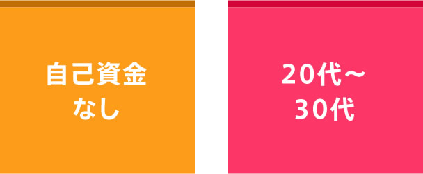自己資金なし 20代～30代